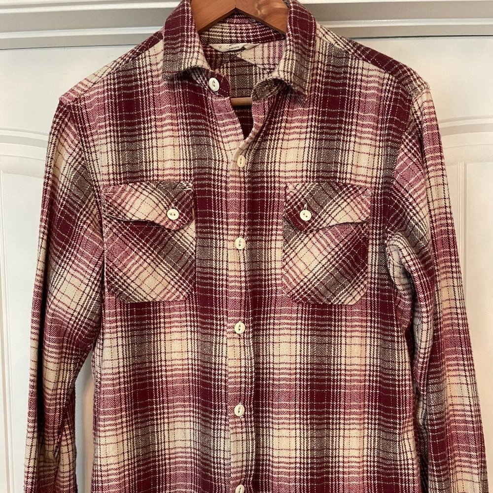 3sixteen Brushed Red Cream Crosscut Flannel MiUSA
